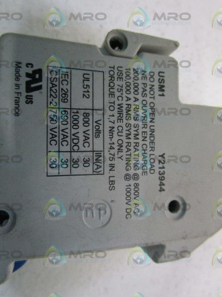 LOT OF 2 FERRAZ SHAWMUT FUSE HOLDER USM1 UNMP