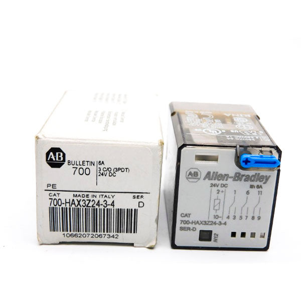 ALLEN BRADLEY 700-HAX3Z24-3-4 SER. D 24VDC 6A (WH) NSMP