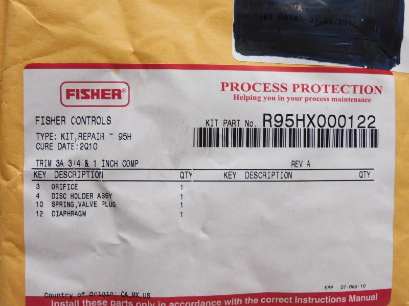 FISHER R95HX000122 NSMP