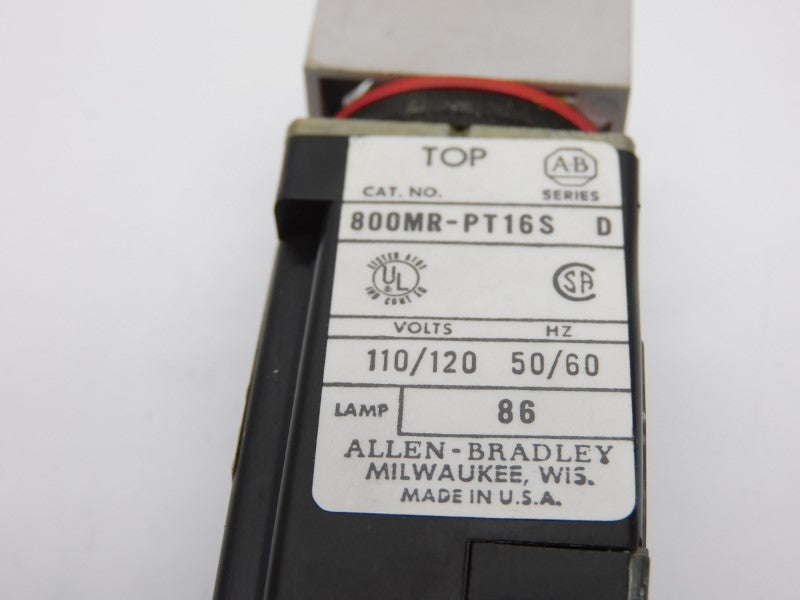ALLEN BRADLEY 800MR-PT16S SER. D 110/120V UNMP