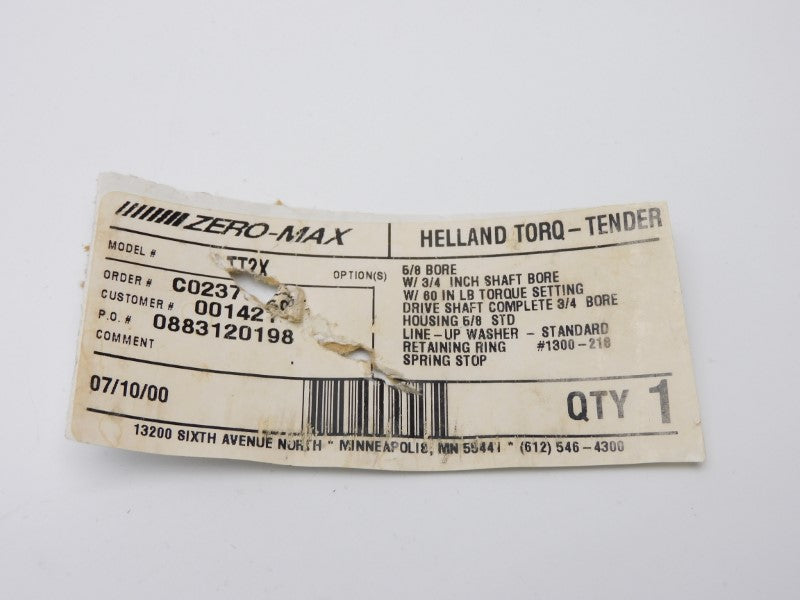 ZERO-MAX TT2X 5/8" UNMP