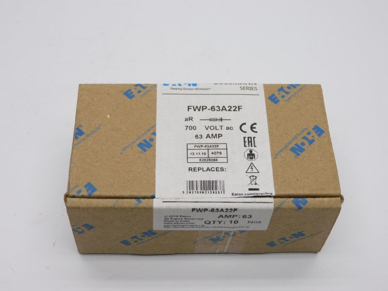 EATON BUSSMANN FWP-63A22F 700VAC 63A (PKG OF 10) NSMP