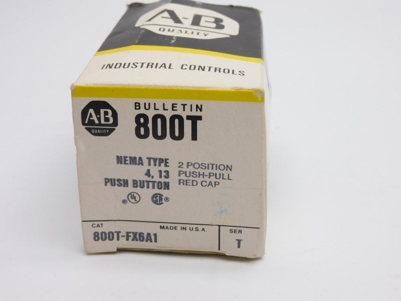 ALLEN BRADLEY 800T-FX6A1 SER. T (BK/YL) NSMP
