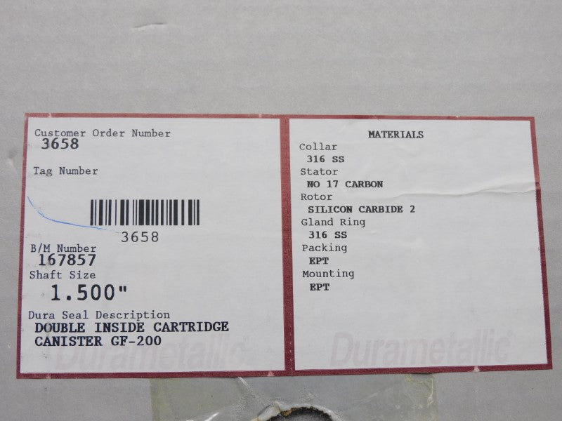 DURAMETALLIC 167857 GF-200 1.500" NSFS