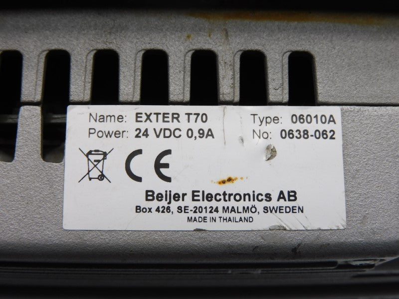 BEIJER ELECTRONICS EXTERT70 06010A 24VDC 0.9A UNMP