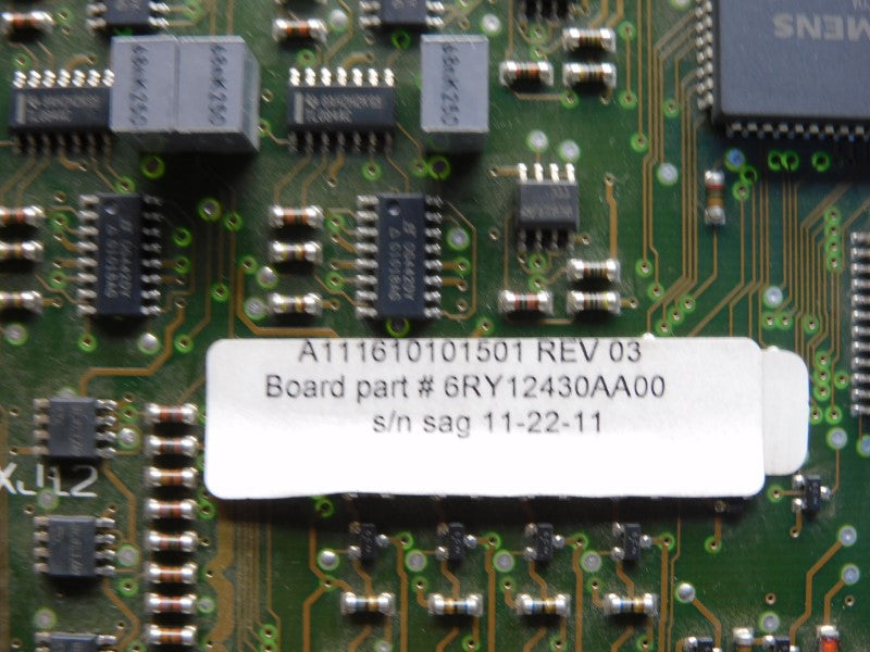 SIEMENS 6RY12430AA00 A111610101501 REV. 03 UNMP