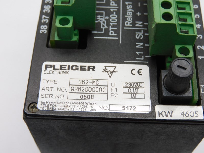PLEIGER ELEKTRONIK 362-MC 9362000000 230VAC UNMP