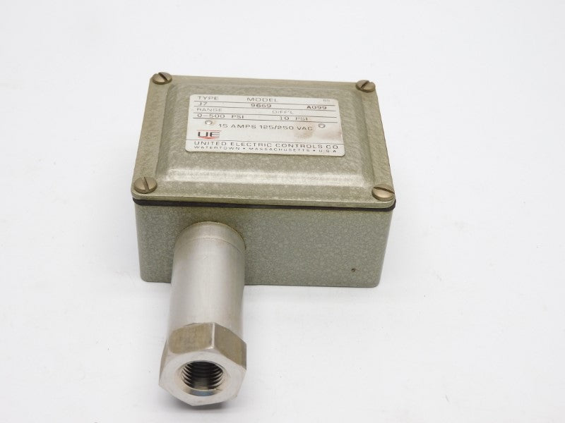 UNITED ELECTRIC J7-9669 125/250VAC 15A 0-500PSI NSMP