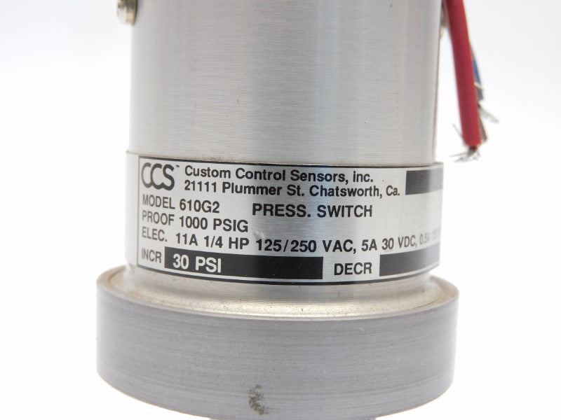 CCS 610G2 125/250VAC 11A 30PSI UNMP