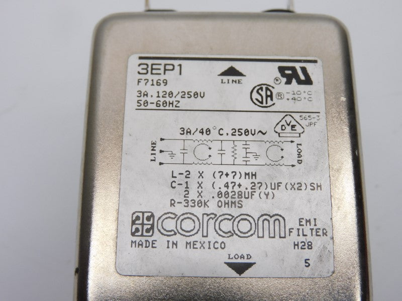 CORCOM 3EP1 F7169  120/250V 3A NSNP