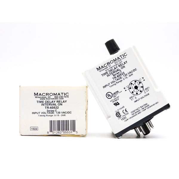 MACROMATIC TR-60522 SER. C 120VAC/DC 10A 0.1S-2HR NSMP