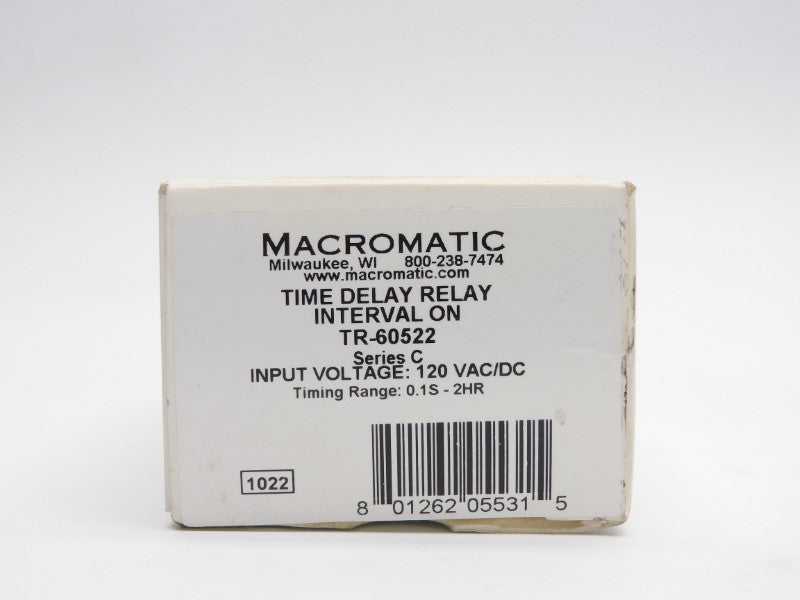 MACROMATIC TR-60522 SER. C 120VAC/DC 10A 0.1S-2HR NSMP