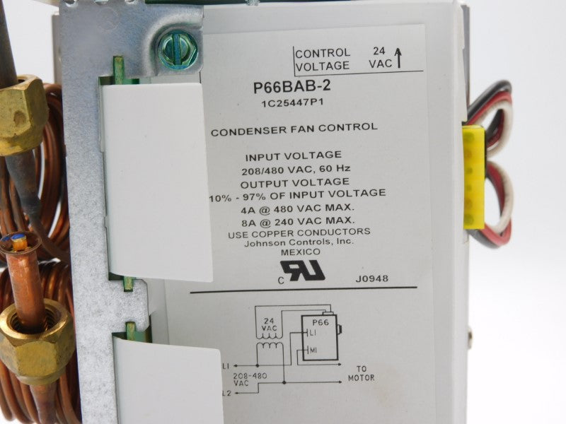 JOHNSON CONTROLS P66BAB-2 24VAC 8A NSNP