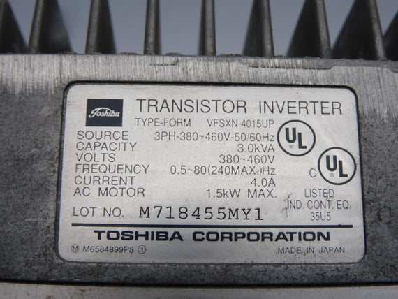 TOSHIBA VFSXN-4015UP 380-460V 4.0A (AS PICTURED) UNMP