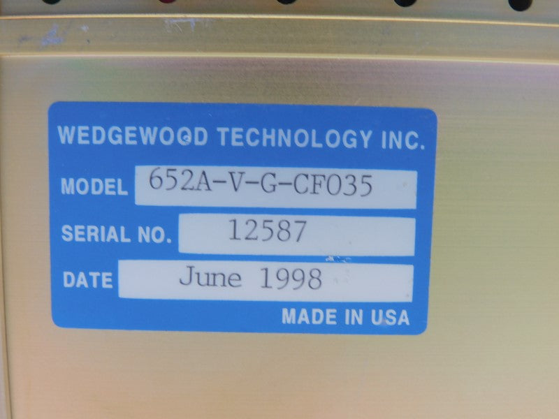 WEDGEWOOD TECHNOLOGY 652A-V-G-CF035 115VAC UNMP