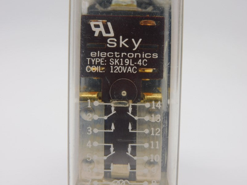 SKY ELECTRONICS SK19L-4C 120VAC 10A UNMP