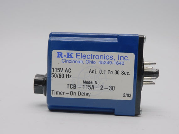 R-K ELECTRONICS TCB-115A-2-30 115VAC 10A 0.1-30S NSNP