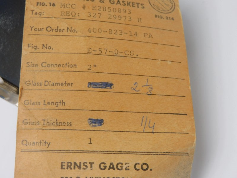 ERNST GAGE E-57-0-CS 2" NSNP