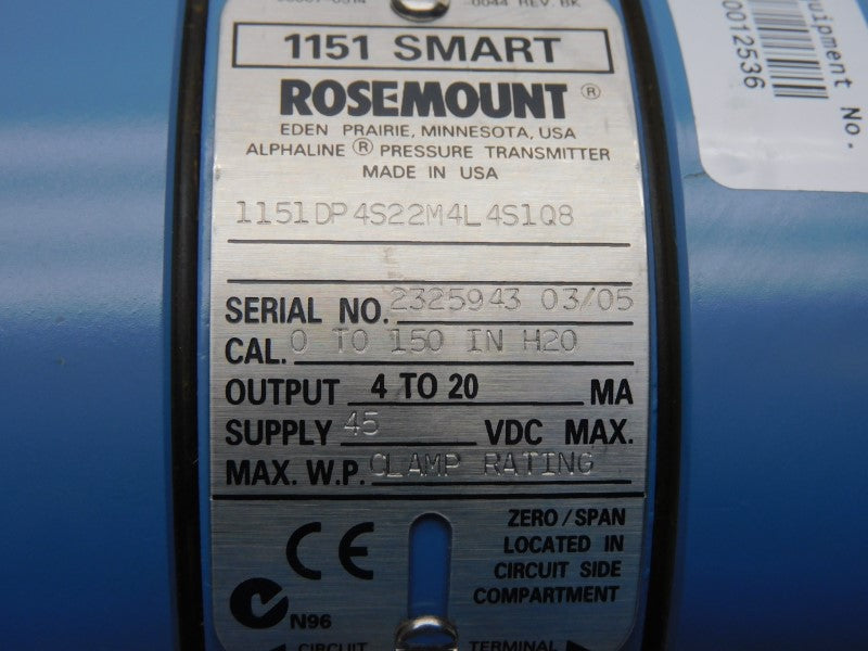 ROSEMOUNT 1151DP4S22M4L4S1Q8 45VDC NSNP