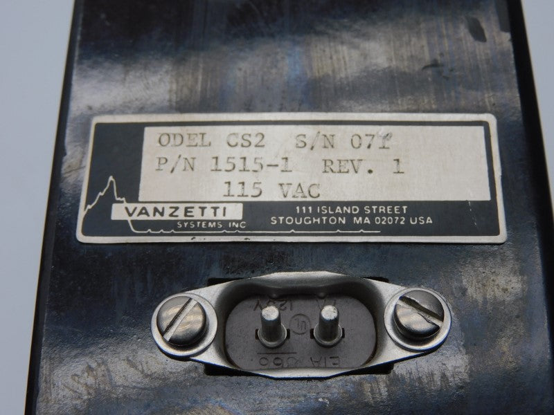 VANZETTI ODELCS2 1515-1 115VAC UNMP