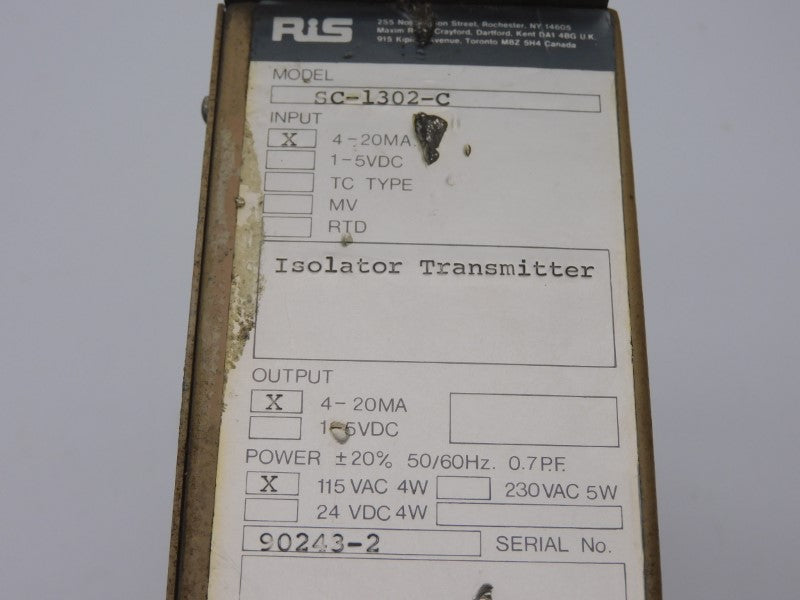 RIS SC-1302-C 115VAC UNMP