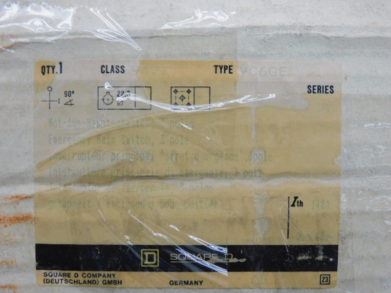 SQUARE D 9421VC6GE SER. A 660V 140A NSMP