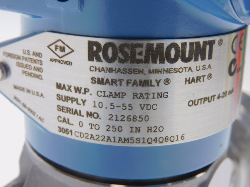 ROSEMOUNT 3051CD2A22A1AM5S1Q4Q8Q16 10.5-55VDC NSNP