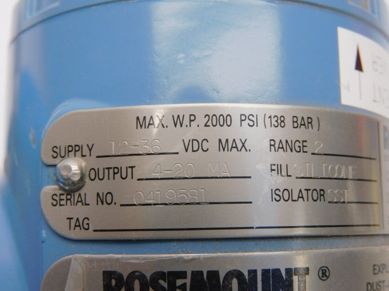 ROSEMOUNT 2024D2A22A2S1E5B4 12-36VDC 2000PSI UNMP