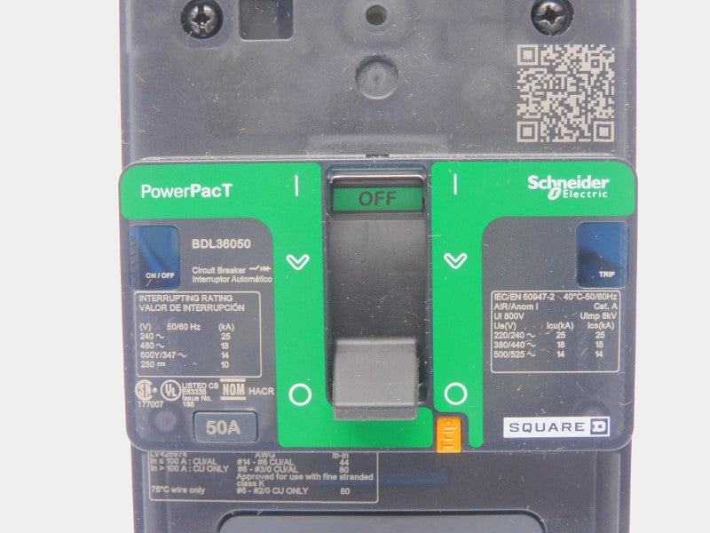 SQUARE D BDL36050 480V 50A (GREEN) NSMP
