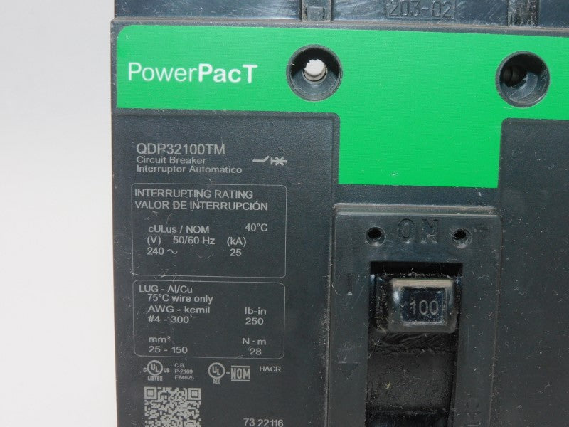 SQUARE D QDP32100TM 240V 100A (GREEN) NSMP