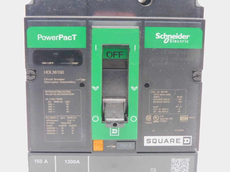 SQUARE D HDL36150 600V 150A (GREEN) NSMP