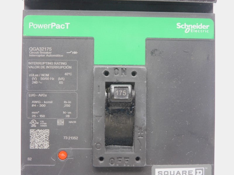 SQUARE D QGA32175 240V 175A (GREEN) NSMP