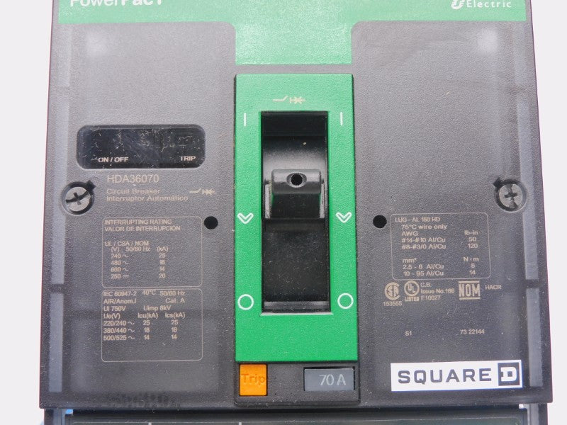 SQUARE D HDA36070 600V 70A (GREEN) NSNP