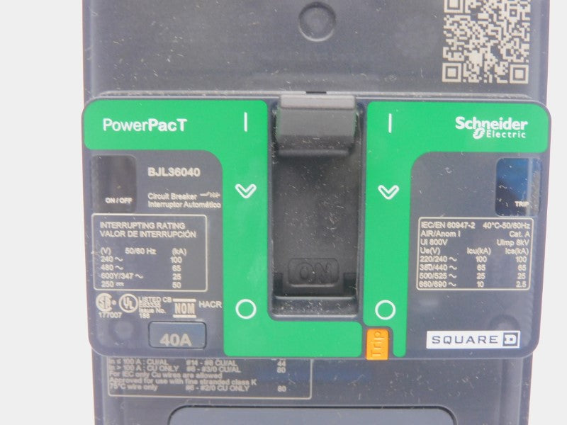 SQUARE D BJL36040 480V 40A (GREEN) NSNP