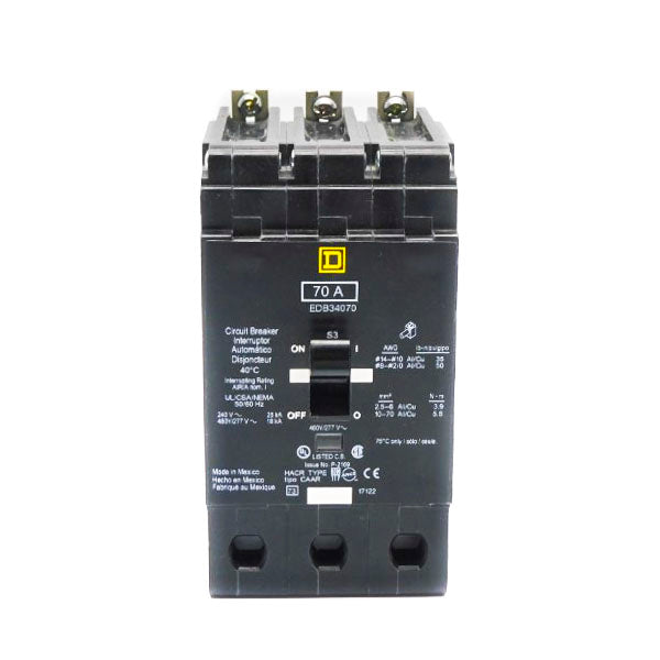 SQUARE D EDB34070 277V 70A NUPI