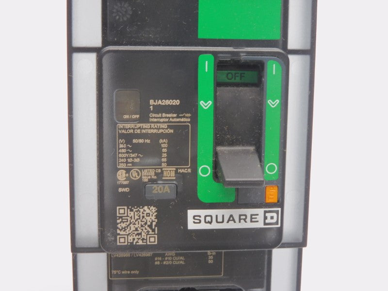 SQUARE D BJA26020 480V 20A (GREEN) NUPI