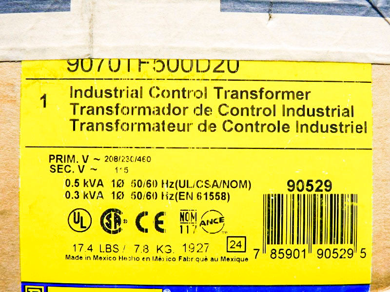 SQUARE D 9070TF500D20 460V NSMP