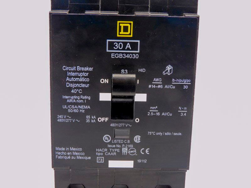 SQUARE D EGB34030 277V 30A NUPI