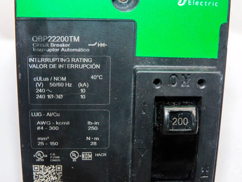 SQUARE D QBP22200TM 240V 200A (GREEN) NUPI