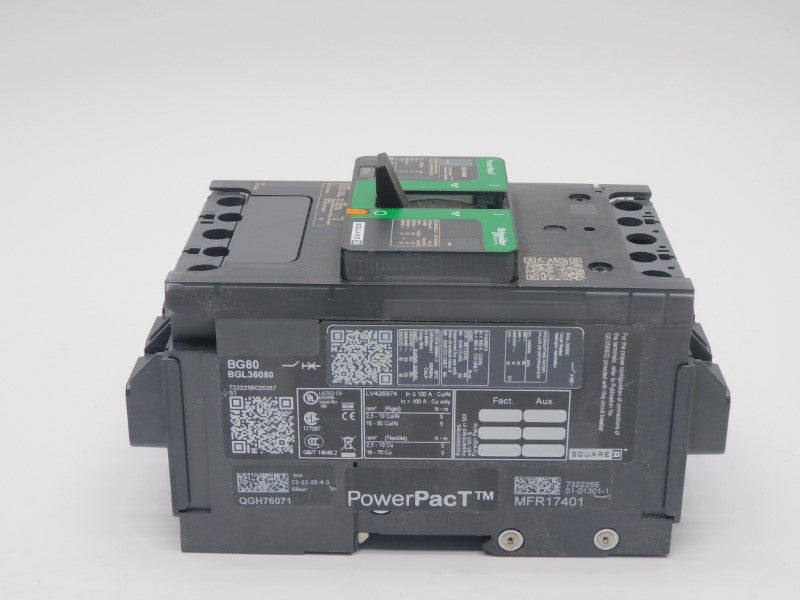 SQUARE D BGL36080 480V 80A (GREEN) NSNP