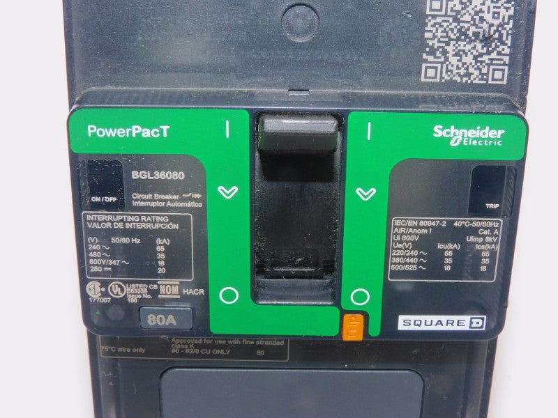 SQUARE D BGL36080 480V 80A (GREEN) NSNP