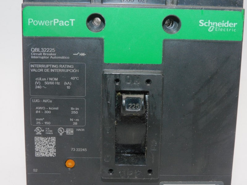 SQUARE D QBL32225 240V 225A (GREEN) (AS PICTURED) NSNP