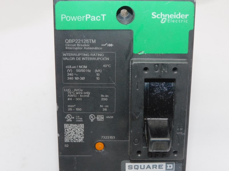SQUARE D QBP22125TM 240V 125A (GREEN) NUPI