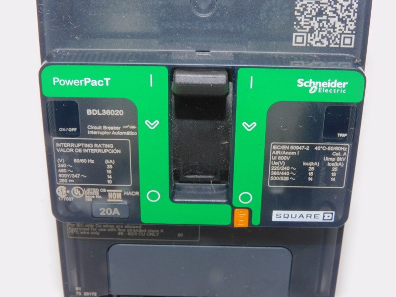SQUARE D BDL36020 480V 20A (GREEN) NSMP