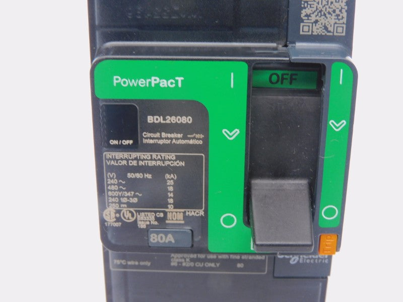 SQUARE D BDL26080 480V 80A (GREEN) NSMP