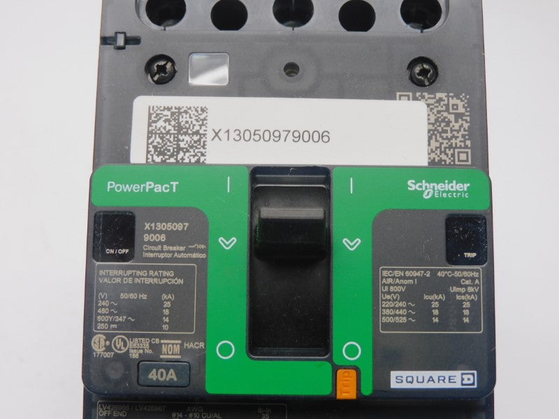 SQUARE D X13050979006 480V 40A (GREEN) NSMP