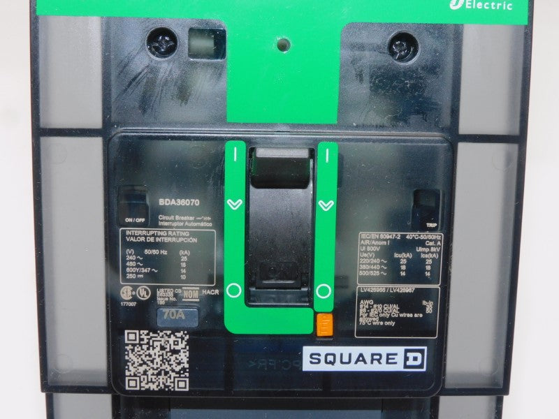 SQUARE D BDA36070 480V 70A (GREEN) NSMP