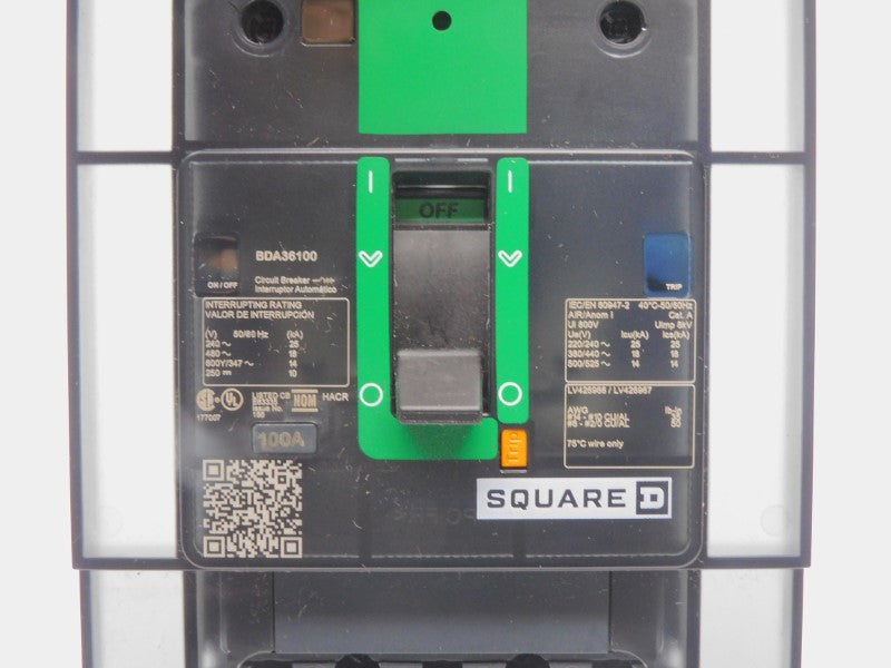 SQUARE D BDA36100 480V 100A (GREEN) NSMP