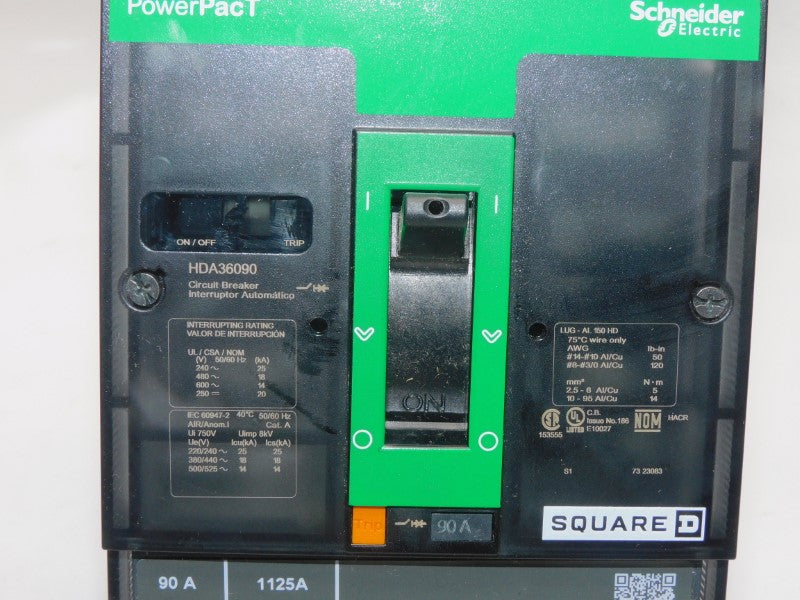 SQUARE D HDA36090 600V 90A (GREEN) NSMP