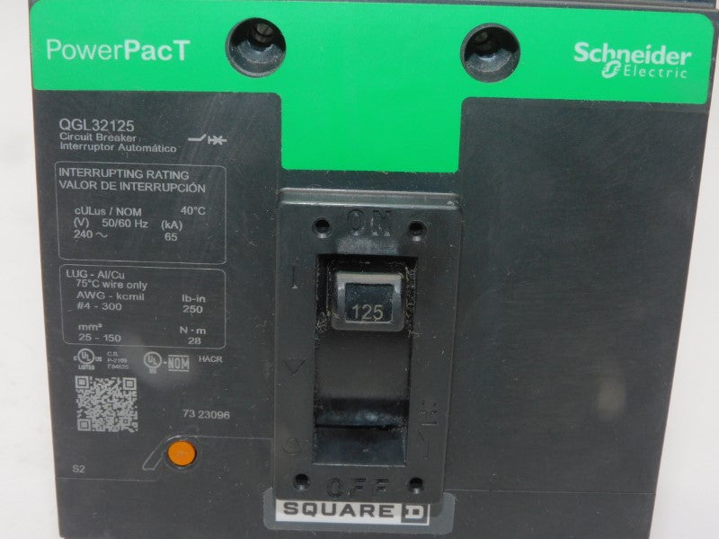 SQUARE D QGL32125 240V 125A (GREEN) NSMP